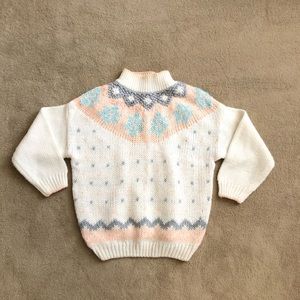 Women's Pastel Peach Cream Fairy Kei Sweater Medium